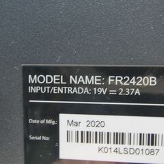 ◆美品＆超軽量　23.8型ワイド液晶モニター FR2420B HDMI端子あり◆の画像