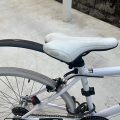 オシャレな白の自転車！26インチの画像