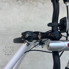 オシャレな白の自転車！26インチの画像