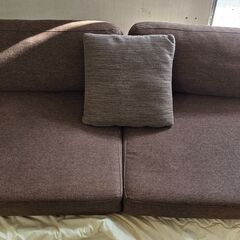 モダンデコ　ローソファー　ブラウンの画像