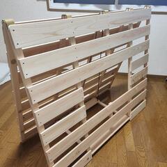すのこベッド　セミダブル　布団干し　ひのきの画像