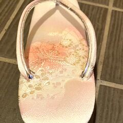 織地　草履　薄ピンク　フォーマル　の画像