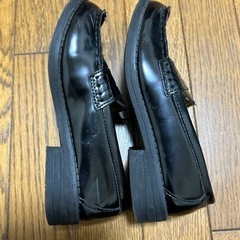 靴　ローファー　黒　22.5センチの画像