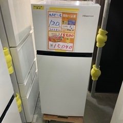 大幅割引！！/配送可【ハイセンス】120L ファン式冷蔵庫★2022年製 クリーニング済/6ヶ月保証付き 【管理番号11902】