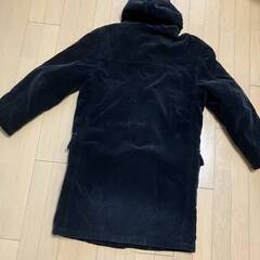 BEAMS ビームス　ダッフルコート　黒　コーディロイ　身長170cmにぴったりの画像
