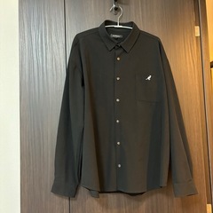 KANGOL メンズ シャツ ブラック 刺繍 Mサイズ