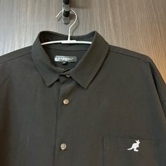 KANGOL メンズ シャツ ブラック 刺繍 Mサイズの画像