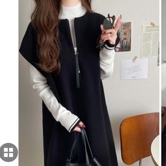 クラシカルエルフ 前後2WAYフェイクウール素材ハーフジップワン...