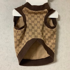 ハンドメイド　犬服 GGパターン Tシャツ ベージュ　茶色　　　　中型犬の画像