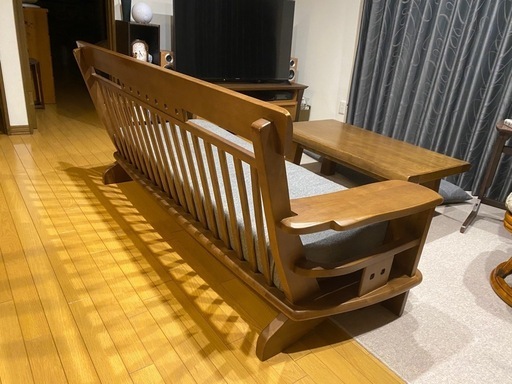 【追記】ソファ　ベンチタイプ　背もたれクッション付属