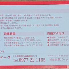 城島高原パーク入園ご招待券３枚の画像