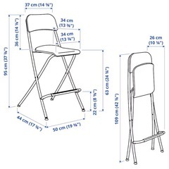 【値下げしました】IKEA カウンターチェア　折りたたみ式　2脚 の画像