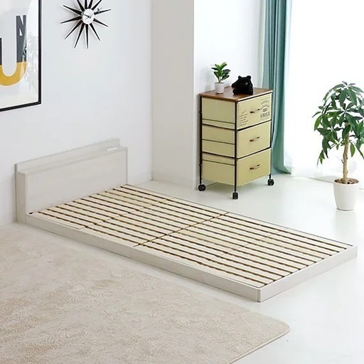 ニトリ　ローベッド(シングル、すのこ、コンセント付)