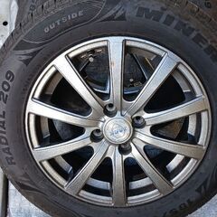 再値下げ中【バリ溝9.5山】185/65R15　15インチアルミ4本