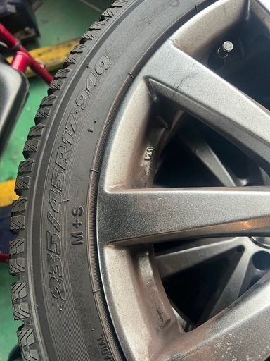235/45R17 アルミホイールスノータイヤ引取り限定