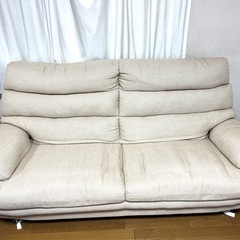 2.5人掛けバイバックソファ(アイボリー)の画像