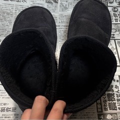 ムートンブーツ　黒　Lサイズの画像