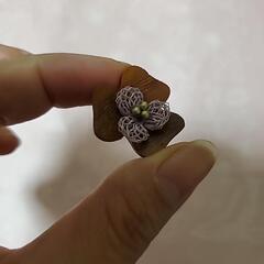 未使用！！かわいい♬ウッドピアス★の画像