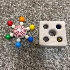 ハイメス 木製 スター コマ ビー玉 おもちゃの画像