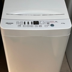 送料・設置込み可　洗濯機　4.5kg Hisense 2020年　【分解クリーニング済み】