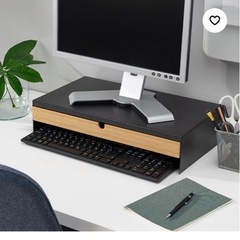 PCスタンド　モニタースタンド 引き出し付き, チャコール