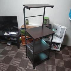 美品 IKEA レンジラック コンセント２個付き