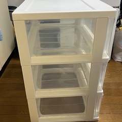 キャスター付き3段ボックスの画像