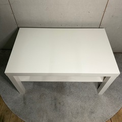 【491】ホワイト センターテーブル 下部棚付き（水浮あり）