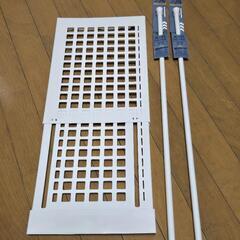 お譲り先決定【無料】つっぱり棒、つっぱり棒用棚セット