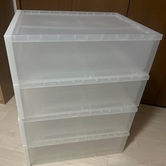 【受渡交渉中】無印良品　クローゼットケース　小　4つ の画像