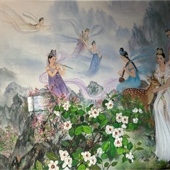 大きな美しい　仙女絵画の画像