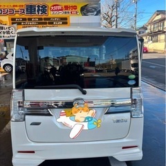 タントカスタムターボ　白　車検R8年１月まであります！両側パワースライドの画像