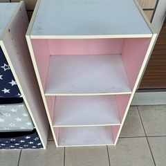 カラーボックス＋収納ボックスの画像