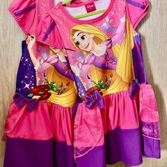 ラプンツェル 半袖ワンピース 110cmの画像
