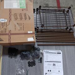 503fk ★受け渡し決まりました。【未使用品・現状品】[ドウシシャ]ルミナス スチールラック カラー ブラウン 4段  LCR-45-4BRの画像