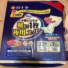 新品未開封　白十字　大人用　男女共用　 あて楽尿とりパッド　２２枚入り