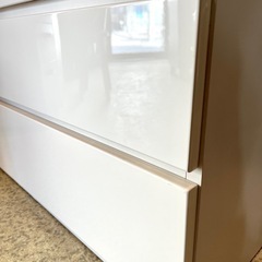 【武蔵小山店】  エナメルチェスト 衣装タンス 箪笥 整理箪笥 チェスト エナメル 白 ホワイト 整理タンスの画像
