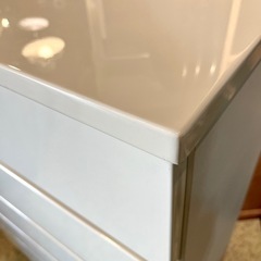 【武蔵小山店】  エナメルチェスト 衣装タンス 箪笥 整理箪笥 チェスト エナメル 白 ホワイト 整理タンスの画像