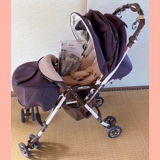 両対面　アップリカA型ベビーカー　ニューWなMini アイtoアイ　Wサーモ　※取り外し可能な足カバー付き