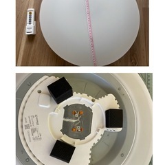 ホワイト円形シーリングライト 直径60cm リモコン付き