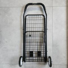 ショッピングカート　バスケット キャリー　カート　 折りたたみ　コンパクト　大容量　 四輪の画像