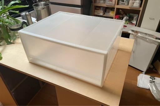 【美品】 無印良品　ポリプロピレン 収納ケース ワイド 中