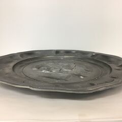 JME027K) ★大特価★ヨーロッパ輸入雑貨 飾り皿 アンティーク小物 重量：742g/材質不明 中古品【取りに来られる方限定】の画像