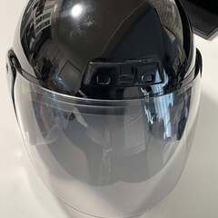 ジェットヘルメット　黒　59-60cm 状態良　きれいな黒の画像