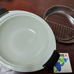 未使用　天ぷら鍋　ホーロー　22cmぐらいの画像