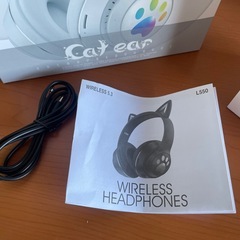 可愛い猫耳デザインワイアレスヘッドホンの画像