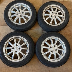♫BS175/65R15タイヤ　アルミホイール4穴100付きの画像