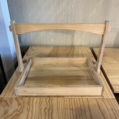 木製　おかもち　おぼん　取っ手付き③