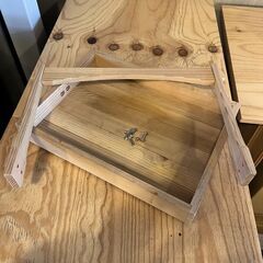 木製　おかもち　おぼん　取っ手付き④の画像