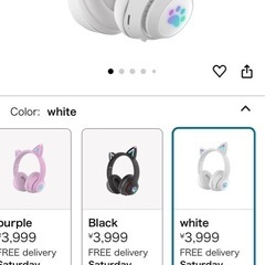 可愛い猫耳デザインワイアレスヘッドホンの画像